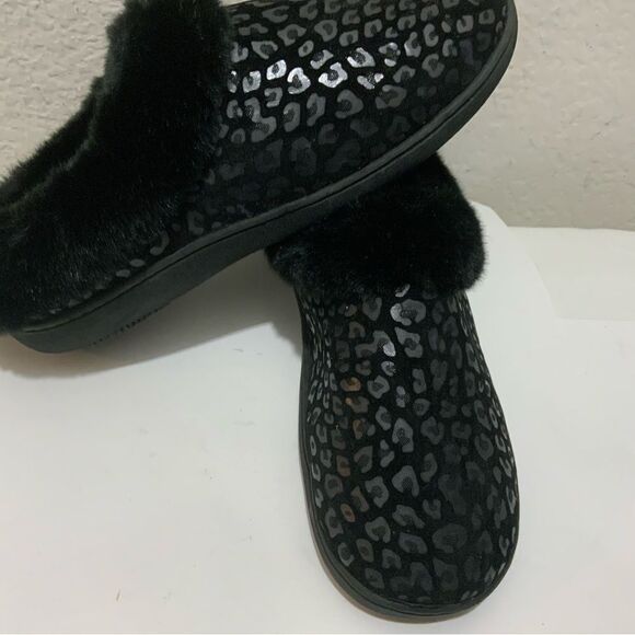 Isotoner black animal print Slippers XL (9.5-10) - Picture 10 of 10